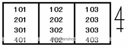 ピュアハイツ西町[1K/21.75m2]の配置図