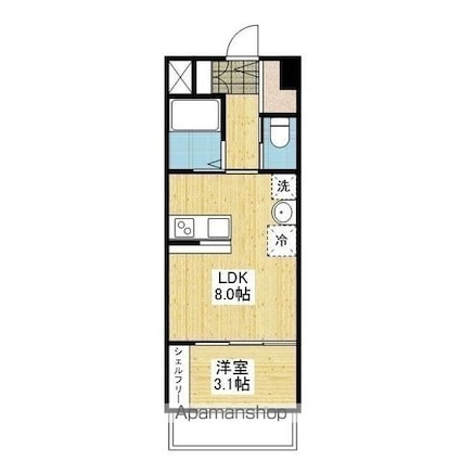 Ｒｅｎｏｔｔａ　Ｉｚｕｍｉｋｉｔａ[1LDK/27.9m2]の間取図