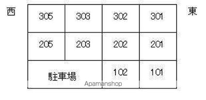 Ｂｒｉｃｋ　Ｇａｒｄｅｎ[2DK/40.5m2]の配置図