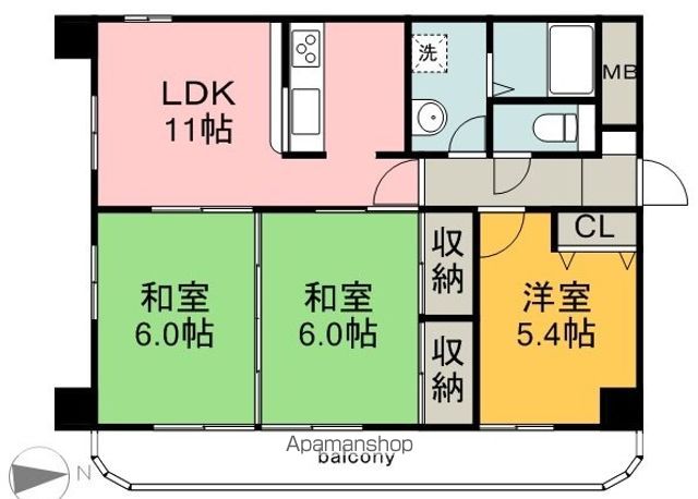 ベルパーク南竹屋の間取り写真
