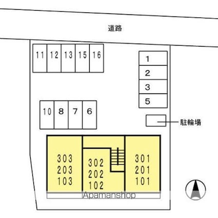 フローレンスＭＡＩ[2LDK/54.65m2]の配置図