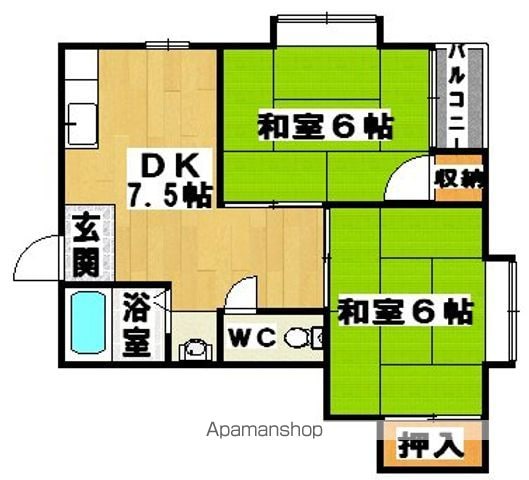 吉岡マンションの間取り写真