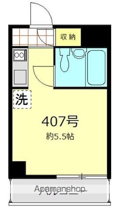 渋谷ダイカンプラザシティ[1R/14.34m2]の間取図