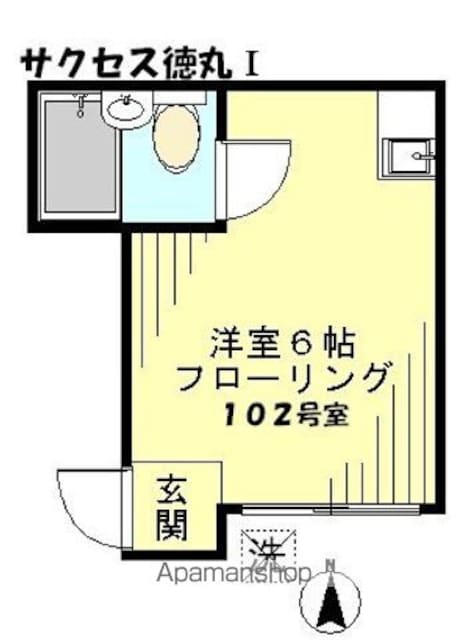 サクセス徳丸１[1R/13m2]の間取図