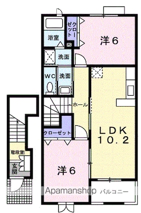 ＭＡＩＳＯＮ　ＳＯＬＥＩＬ[2LDK/57.02m2]の間取図