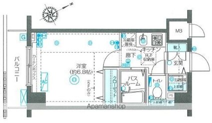 東京都小金井市貫井北町５丁目[1K/21.44m2]の間取図
