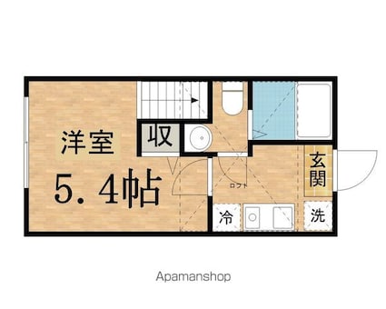 エクセルステージ大塚帝京大学[1K/19.41m2]の間取図