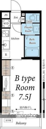 マリウスヒル仙台１[1K/26.08m2]の間取図