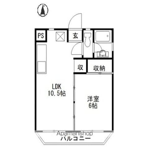 【福生市北田園のマンションの間取り】