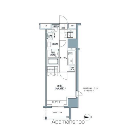 【中野区東中野のマンションの間取り】