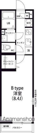 リブリ・練馬[1K/26.08m2]の間取図