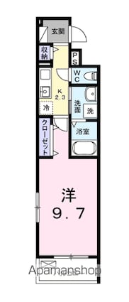 フットヒルズ　Ｍ[1K/31.21m2]の間取図
