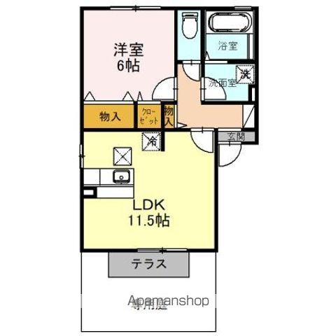 コンフォートくすは A棟の間取り写真