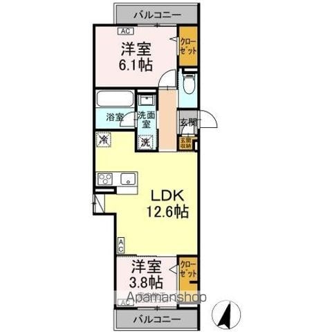 DーROOM 原町田の間取り写真