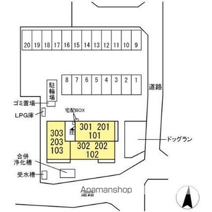ヴィラ・ドルチェ[2LDK/54.36m2]の配置図