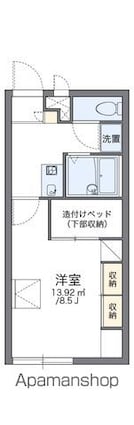 レオパレスセンチュリー２１[1K/23.18m2]の間取図