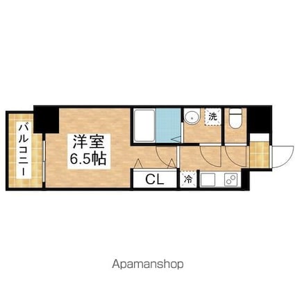 ＳーＲＥＳＩＤＥＮＣＥ今池ａｒｃａｎａ[1K/22.28m2]の間取図