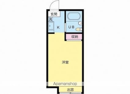東京都葛飾区亀有３丁目[1R/14.28m2]の間取図