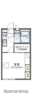 レオパレスクボタ[1K/23.18m2]の間取図