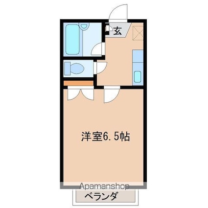 宮城県仙台市宮城野区福室３丁目[1K/21m2]の間取図