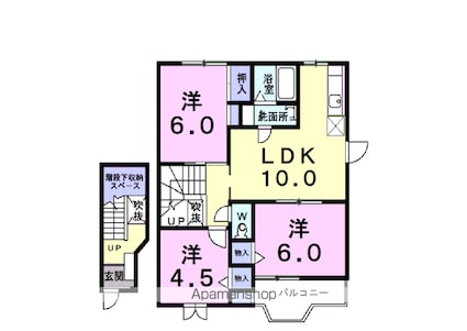 エスポワール針田　Ａ[3LDK/65.57m2]の間取図