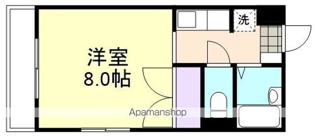 岡山県倉敷市連島町西之浦[1K/22.78m2]の間取図