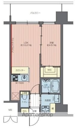 プレジオ練馬富士見台[1LDK/36.22m2]の間取図