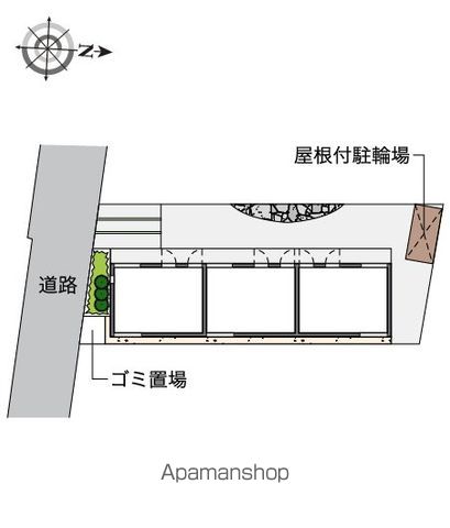 レオネクストシオン北沢[1K/23.31m2]の配置図