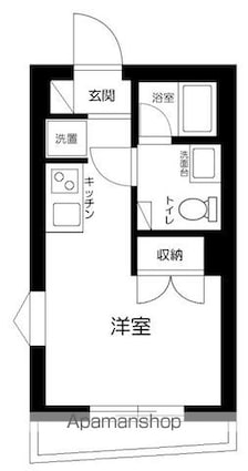 東京都世田谷区下馬２丁目[1R/18.4m2]の間取図