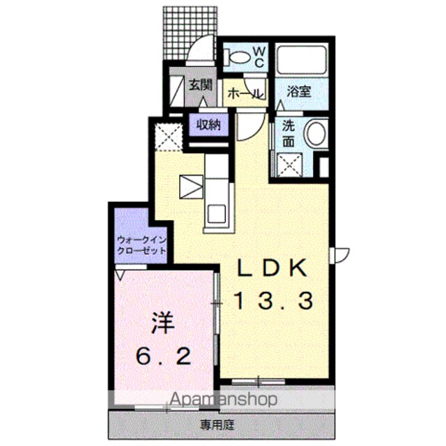 サンフェリーチェ[1LDK/45.19m2]の間取図