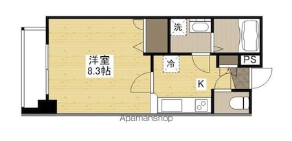 デルタ幟町（旧サムティ幟町）[1K/25.33m2]の間取図