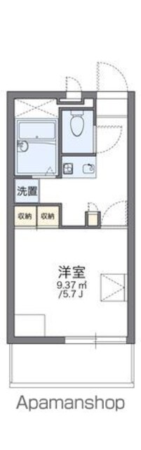 レオパレスエスペランサ分梅[1K/20.28m2]の間取図