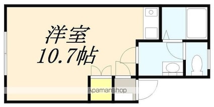 メゾンドフラッシュ五稜郭[1R/24.76m2]の間取図