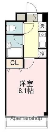 テルシノ北仙台[1K/23.7m2]の間取図