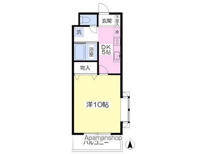 サンシャイン久米[1DK/31.95m2]の間取図