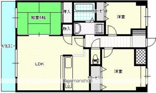 広島県広島市西区福島町２丁目[3LDK/74.82m2]の間取図