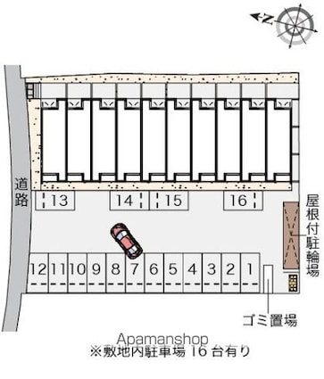 クレイノ西大寺[1K/26.37m2]の駐車場