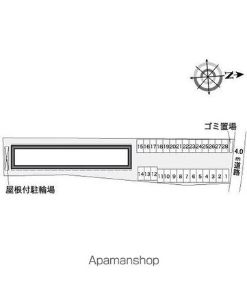 レオパレスレキア[1K/28.02m2]の配置図