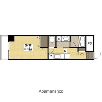 広島県広島市西区観音本町１丁目[1K/27.23m2]の間取図