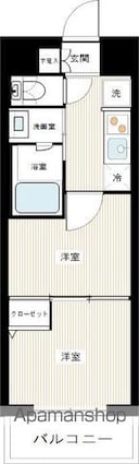 ハーモニーレジデンス文京千石[2K/25.5m2]の間取図