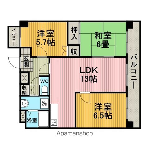 ケントマンションの間取り写真