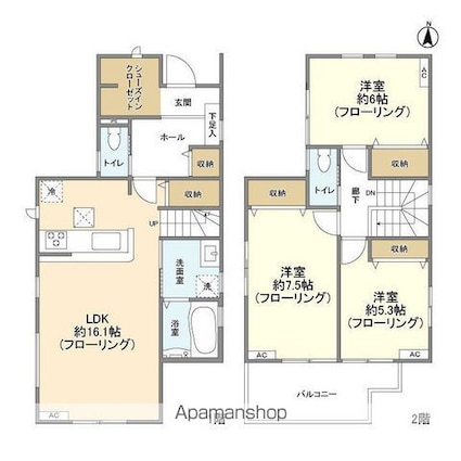 Ｋｏｌｅｔ河辺０３[3LDK/89.1m2]の間取図