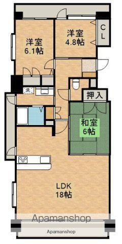 グリーンヒル宮崎駅前の間取り写真