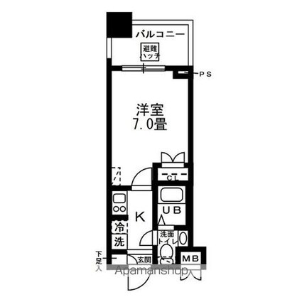 レジディア錦糸町[1K/20.3m2]の間取図