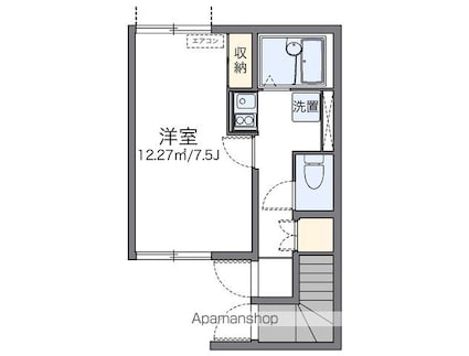 レオネクスト山下[1K/23.68m2]の間取図