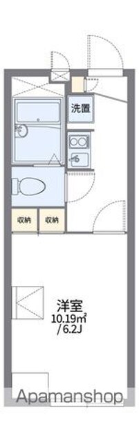 レオパレスさつきⅡ[1K/19.87m2]の間取図