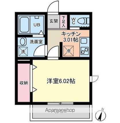 メゾン・エーレ柴又[1K/24.84m2]の間取図
