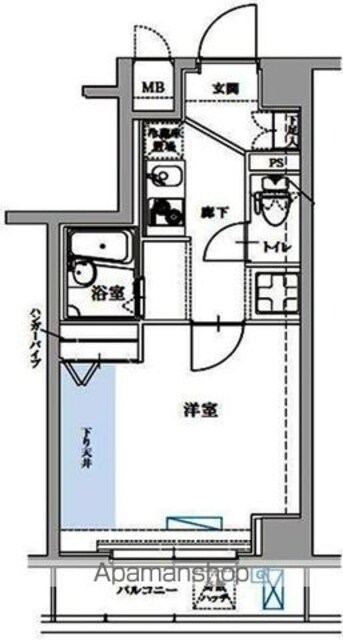 ワイズ　ル・リオン東京墨田[1K/26.49m2]の間取図