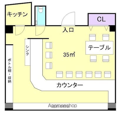 和歌山県和歌山市友田町２丁目[店舗/39.17m2]の間取図
