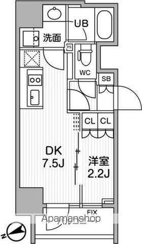 シーズンフラッツ浅草言問通りの間取り写真